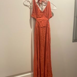 Cupshe orange cut out dress